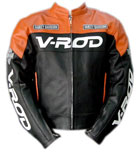 V-ROD Motorcycle Leather Jacket Orange