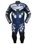 Yamaha R1 blue & white leather suit