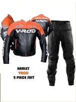 Harley Davidson V-ROD Orange Leather Suit