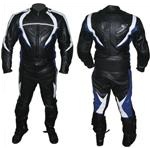 motorbike leather two 2 piece suit black colour
